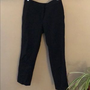 Black crop slacks